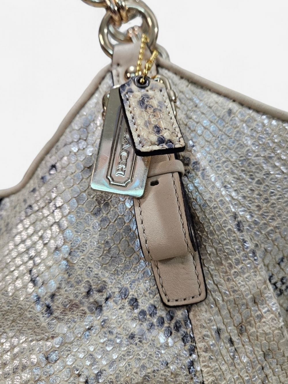 Coach 2011 Madison Python Embossed Hobo Bag w/matching Wristlet - Picture 13 of 16